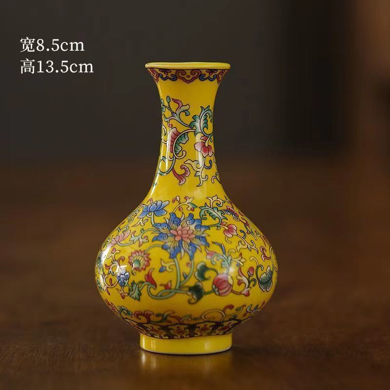 Botella de flores de pared china de estilo zen flor de porcelana azul flor de cerámica decoración de oficina decoración artesanal