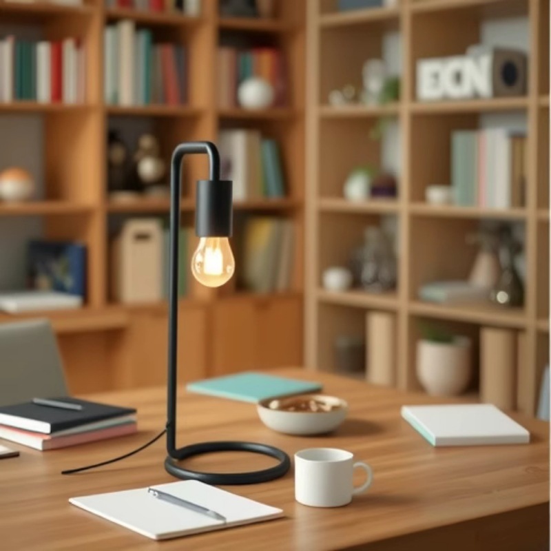 Lámparas de escritorio retro de estilo industrial americano metal negro cabecera de cama lámpara de escritorio dormitorio simple estudio de hotel pequeña lámpara de escritorio