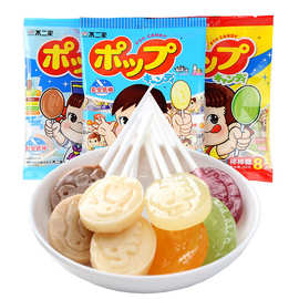 不二家棒棒糖香醇牛奶清爽果味8支袋装喜糖零食结婚伴手礼