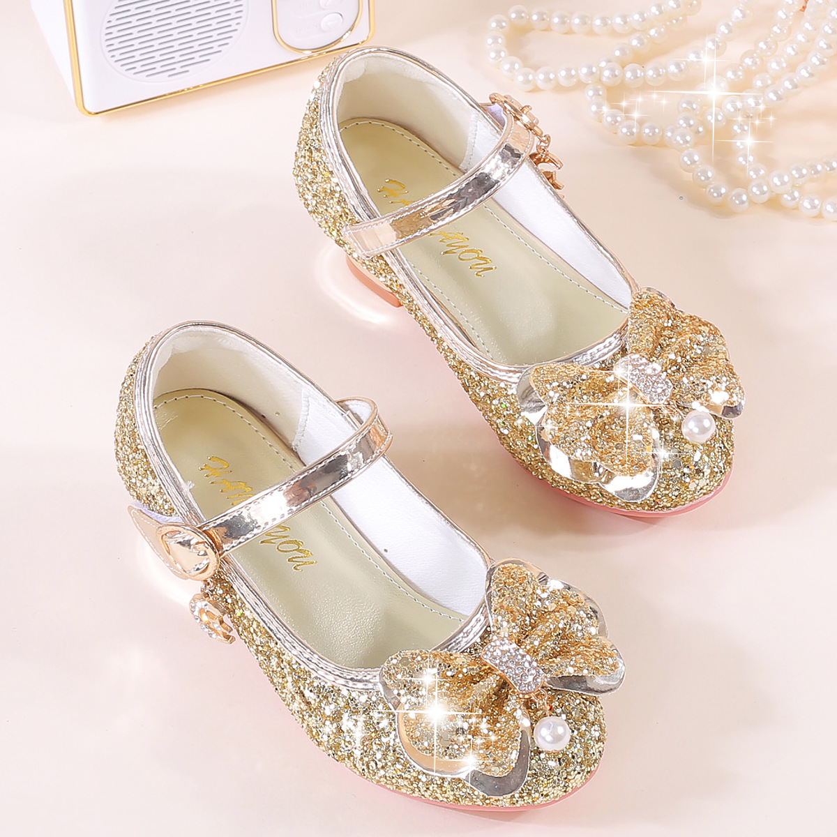 Transfronteriza Amazon venta caliente zapatos de tacones altos de niñas zapatos de princesa para niños zapatos de niños zapatos de espectáculo zapatos de cristal de niñas image 9