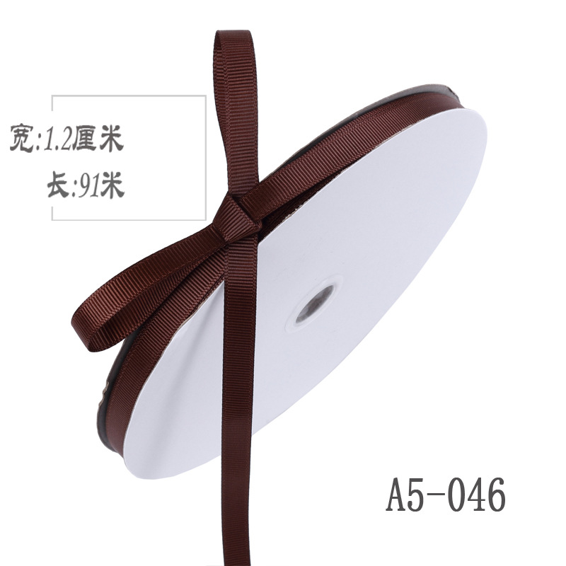 Engrosamiento 1,2 cm de alta densidad costilla cinta arco DIY cinta fruta caja de regalo embalaje cinta de color Ropa Accesorios