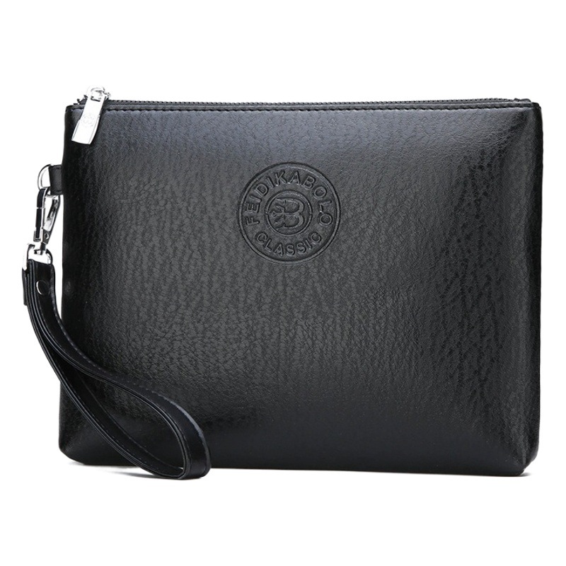 Bolso del sobre 2023 nuevos hombres ocasionales de la PU del embrague de cuero suave de los hombres del bolso del teléfono móvil de gran capacidad cartera image 1