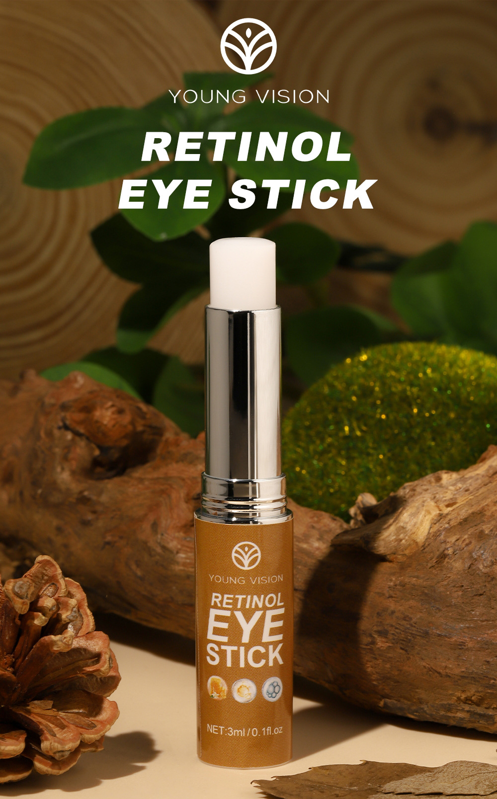 YOUNG VISION Retinol Eye Cream Bar Specification drawing