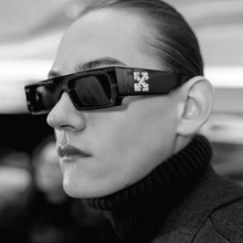 欧美X印花太阳镜小框2021新款墨镜潮网红款个性防紫外线街拍韩版