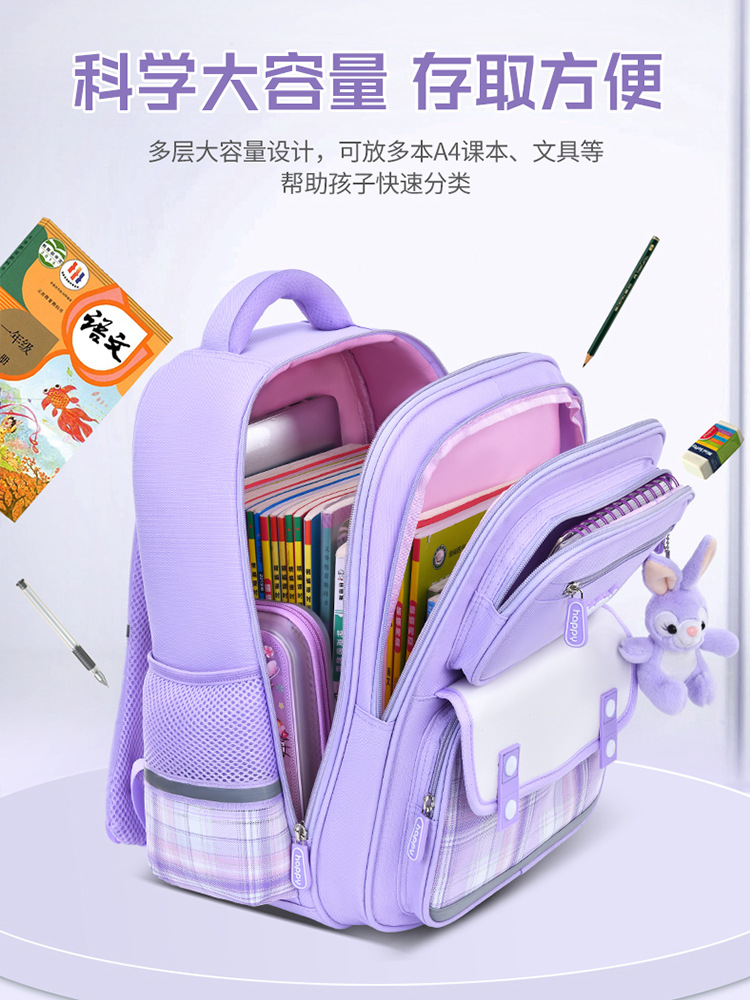 Niñas lindas bolsas escolares para niños de grado 1 - 3 - 6 para reducir la carga de las niñas nuevas mochilas de gran capacidad