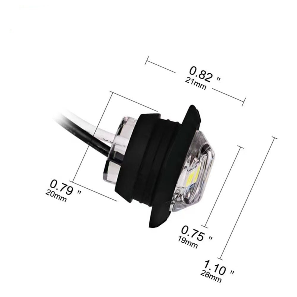 Fábrica de camión luz lateral 12v24vLED camión luz lateral luz ancha camión luz trasera luz de señal de ojo de halcón luz lateral