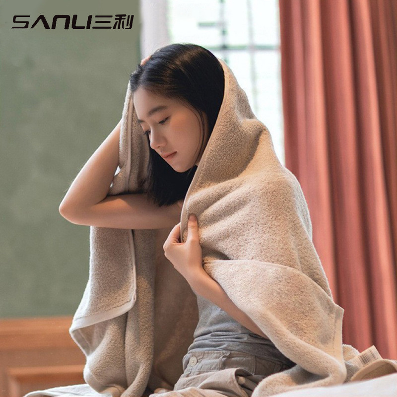 Sanli Bath Towel Household Pure Cotton Water-Absorbent Five-Star Hotel Thickeneded and Enlarged Household Adult and Children Towel Beach Wholesale
