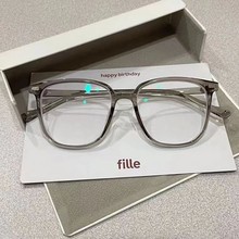 韩版防蓝光平光眼镜大脸素颜显瘦眼镜网红方形PC框成品近视眼镜架