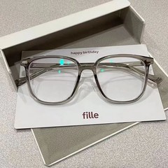 韓国版ブルーレイ防止平光メガネ大顔素顔痩せメガネネット赤角型pcフレーム完成品近視メガネフレーム