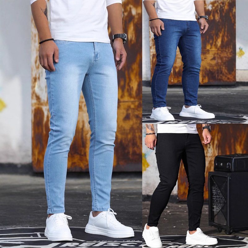 Factory Direct Sales Cross-Border Exclusive for European and American Men's Stretch Skinny Jeans Amazon Aliexpress Temu Hot Style Factory Direct Sales Cross-Border Exclusive for European and American Men's Stretch Skinny Jeans Amazon Aliexpress Temu Hot Style