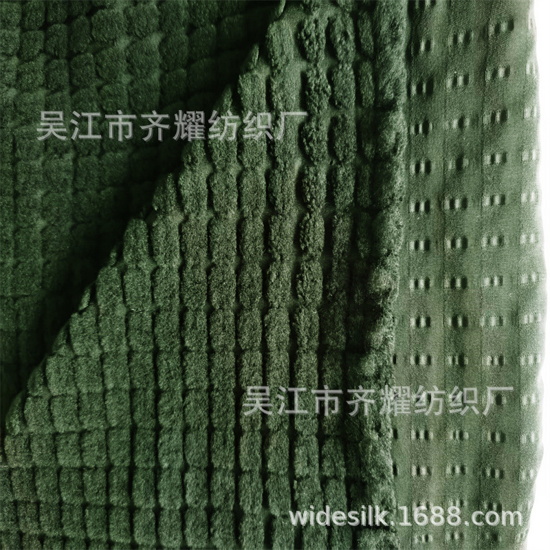 涤纶小方块登山布四面弹涤氨灯芯条登山布迷你方块菱形雷区登山布