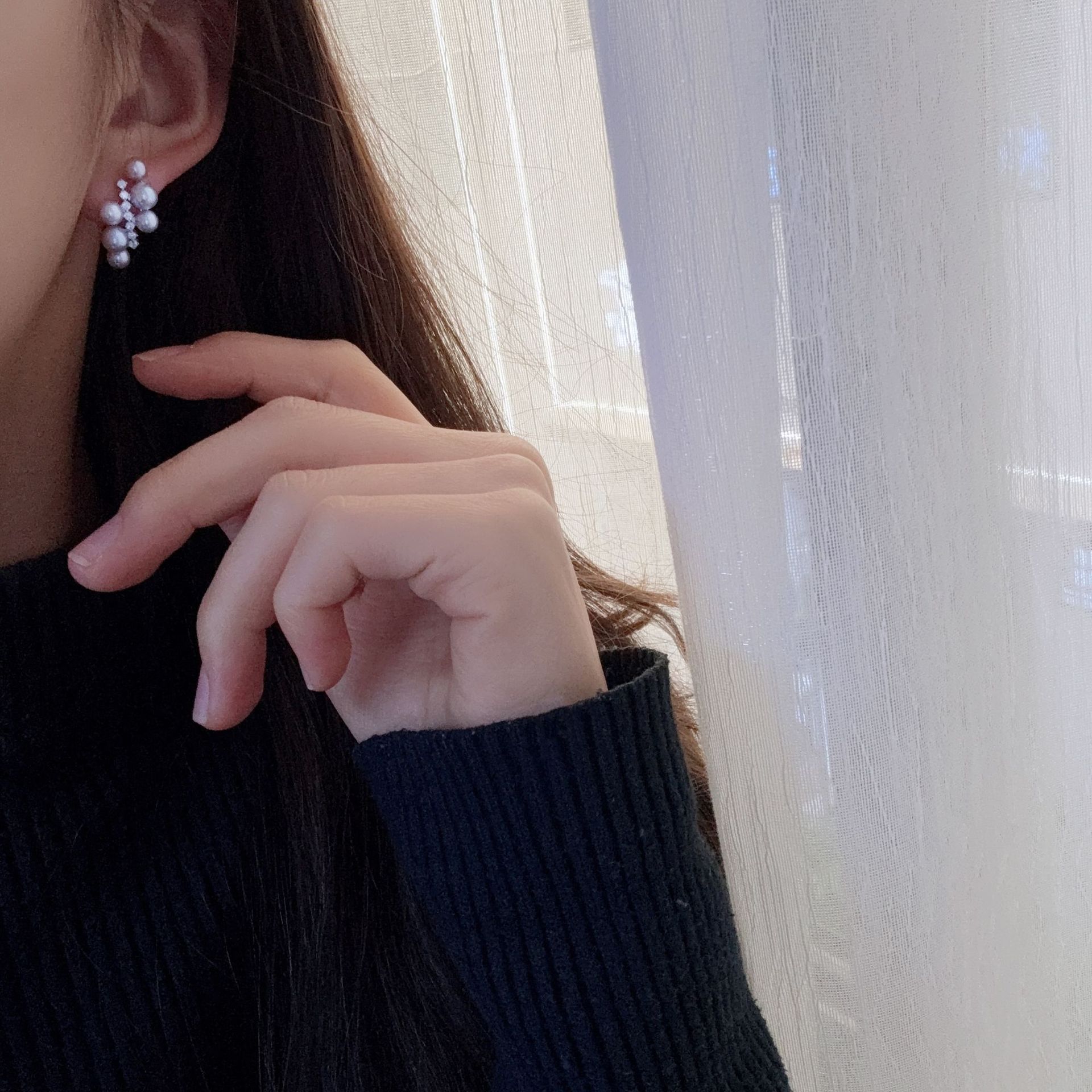 �������º�ʽ˫�ŷ��Ƕ���S925������ˮ�����Բ�����ʱ�ж���