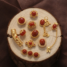 S925���y�ŷ���ɫ�ϼt���J����diy�ִ��朵�������β����