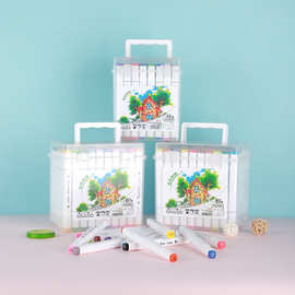 油性双头马克笔 绘画彩色双头马克笔套装 学生彩笔 儿童画笔