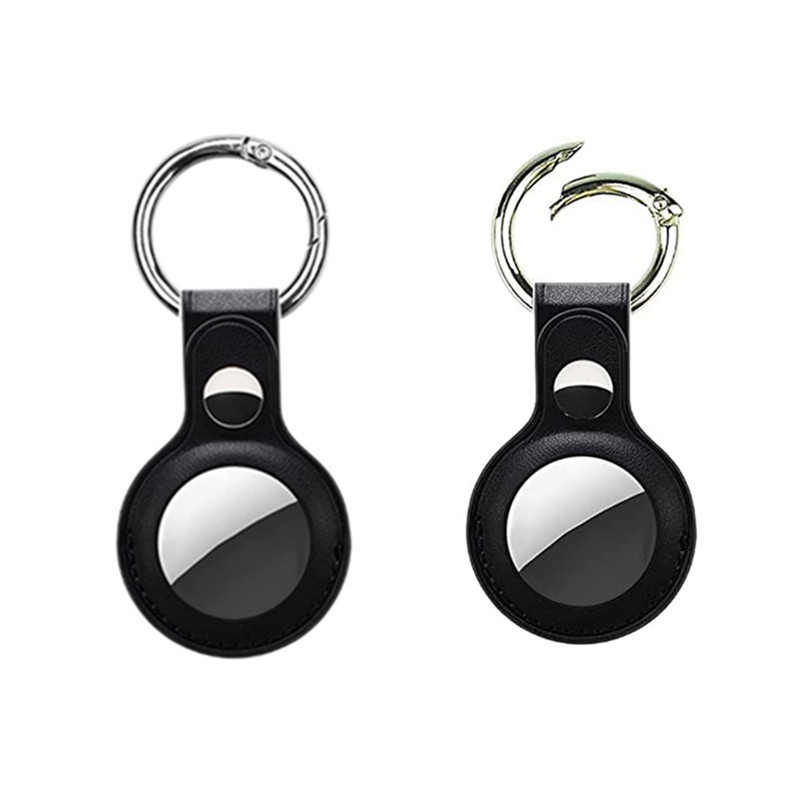 airtag保护套苹果airtags定位器追踪器防丢器钥匙扣PU保护皮套