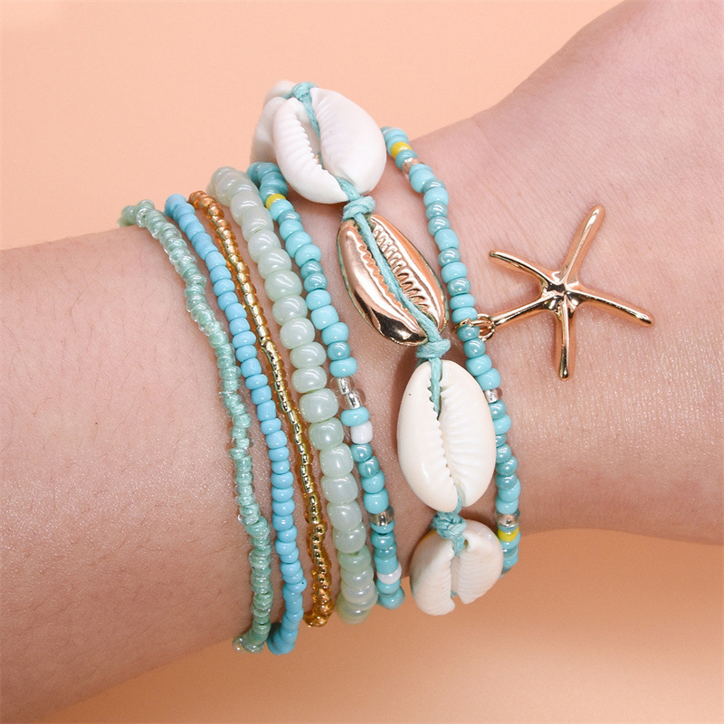 Casual Beach Starfish Shell Alloy Seed Bead Beaded Women's Bracelets display picture 6