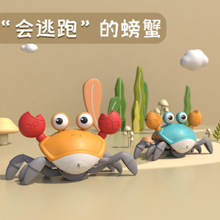 Shake the same electric induction crab light music battery version to hide obstacles simulation crawling children's toys wholesale