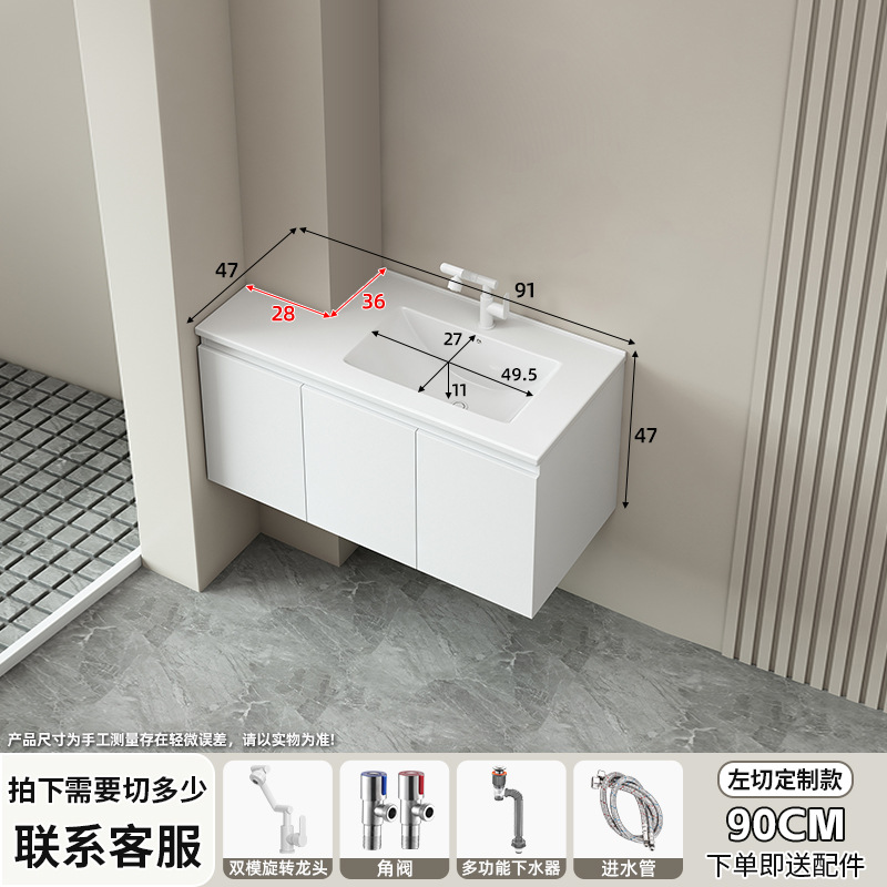 Ángulo cortado panal de abeja gabinete de baño cerámica integral lavabo de forma especial tamaño de inodoro envase lavabo de columna de tubo