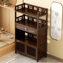 茶キャビネット、茶収納ラック、ティーテーブルサイドキャビネット、茶ラック、無垢材収納ラック、茶収納キャビネット、リビングルームの茶ラック