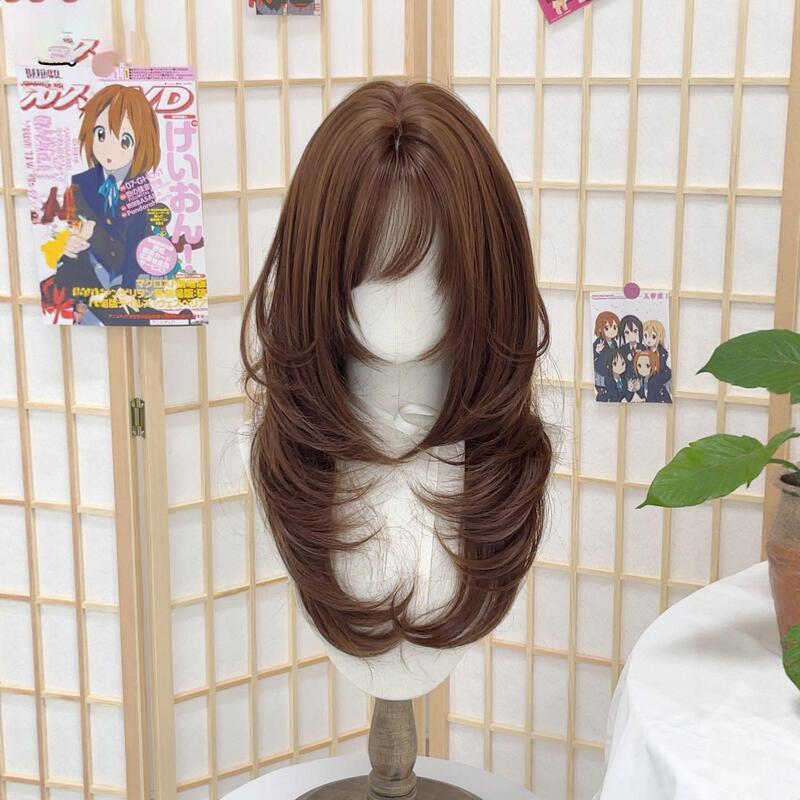 【Vintage Baby】Cute Japanese-Style High-Layered Lolita Chocolate Brown Soft Girl Full Wig Set