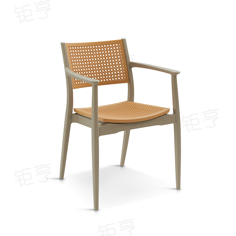 Nueva silla de plástico de materia prima PP nórdica silla de respaldo de plástico simple marco silla de color seleccionable fábrica al por mayor