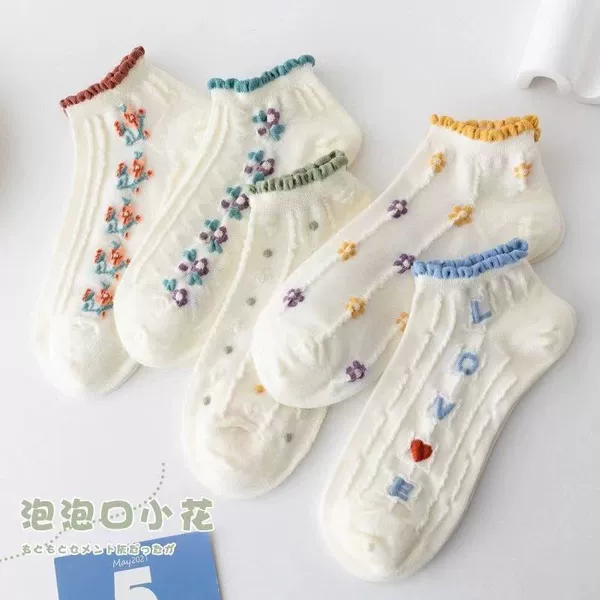 0184 Bubble mouth Xiaohua female ship socks