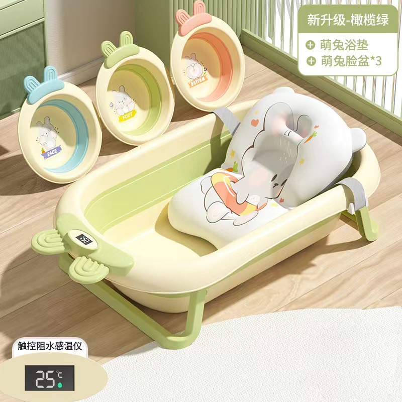 Bañera para bebés, bañera, bebé plegable, niño pequeño, sentado y acostado, cubo de baño grande, hogar para niños, productos para niños recién nacidos