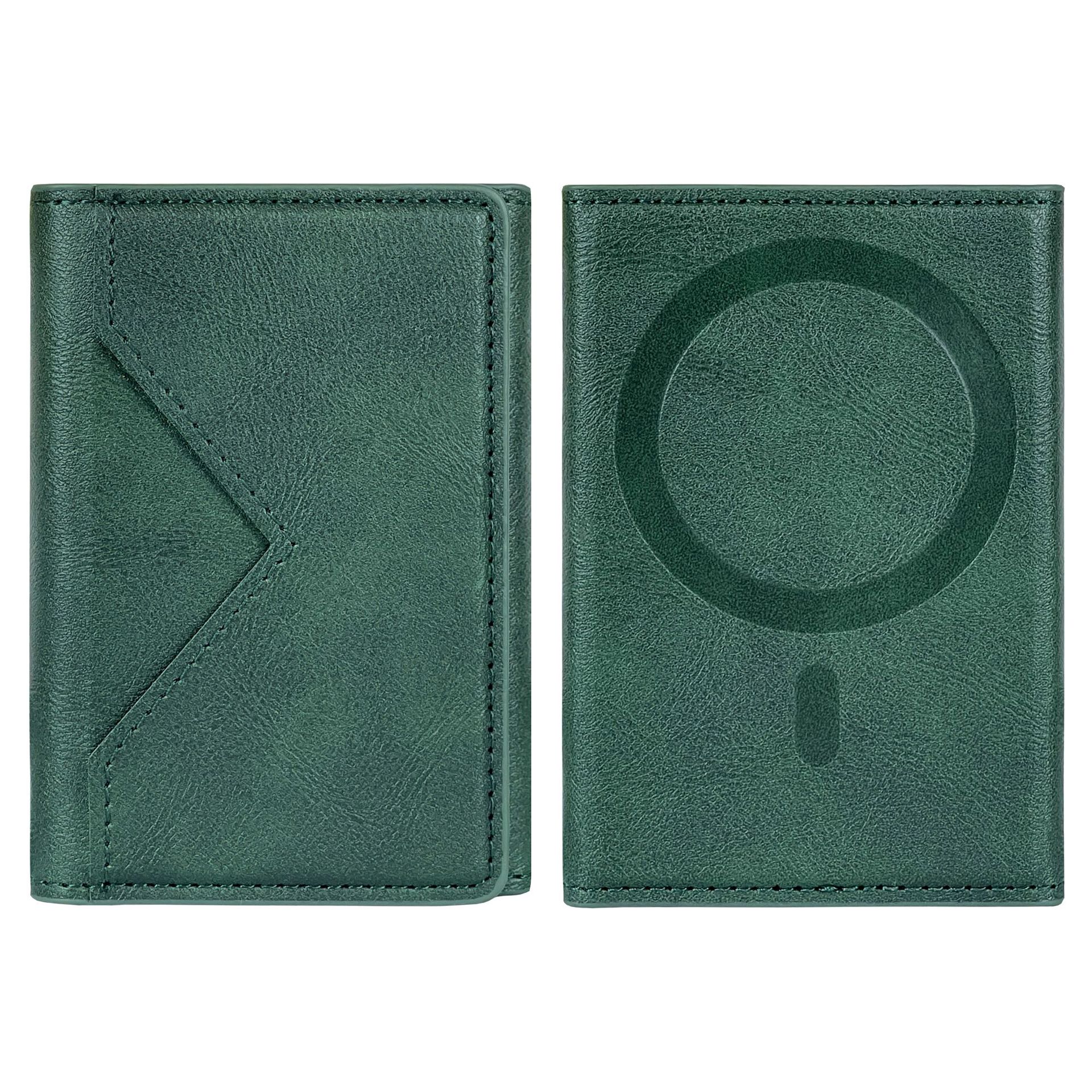 Adecuado para Apple iphone tarjetero con tres tapones magnéticos plegables súper magnéticos monedero con tarjetero