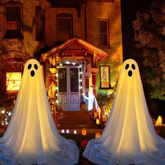 ハロウィーンの装飾は幽霊が光る幽霊の屋外の庭の芝生の入り口の配置用品の活動の道具を立てます。
