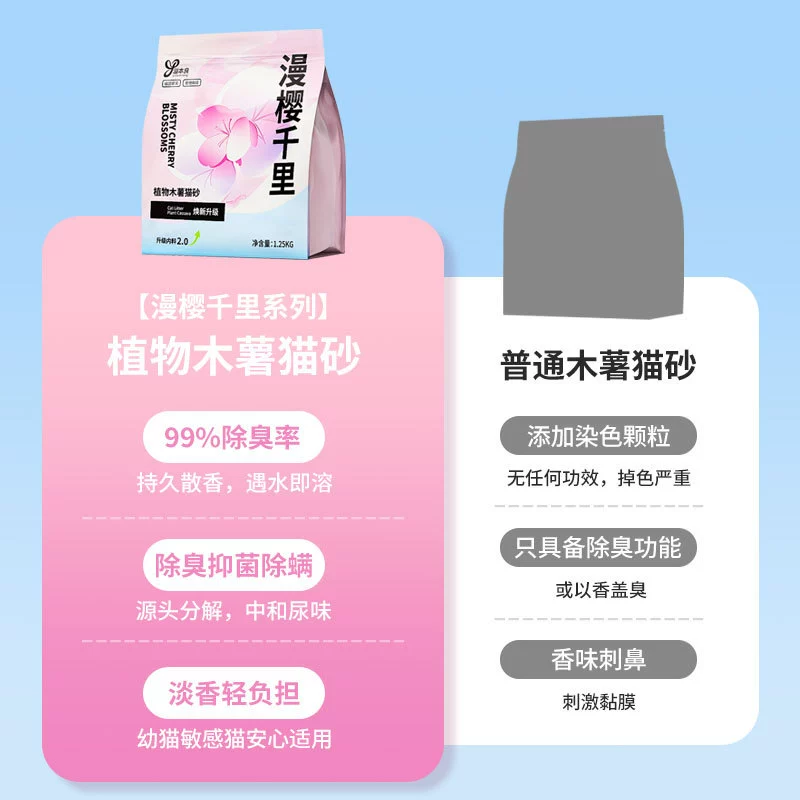 溢本良 Чистый маиса котовый наполнитель 2.5 фунтов дезодоризация не прилипает низкая пыль растение наполнитель легкое слепление какао котовый наполнитель wholesale