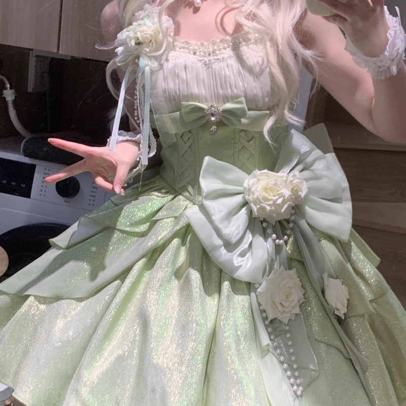 ローズハート JSK プリンセスドレス 小さな花嫁 ロリータデザイン LO ドレス 逃亡プリンセス 誕生日パーティー かわいいドレス|undefined