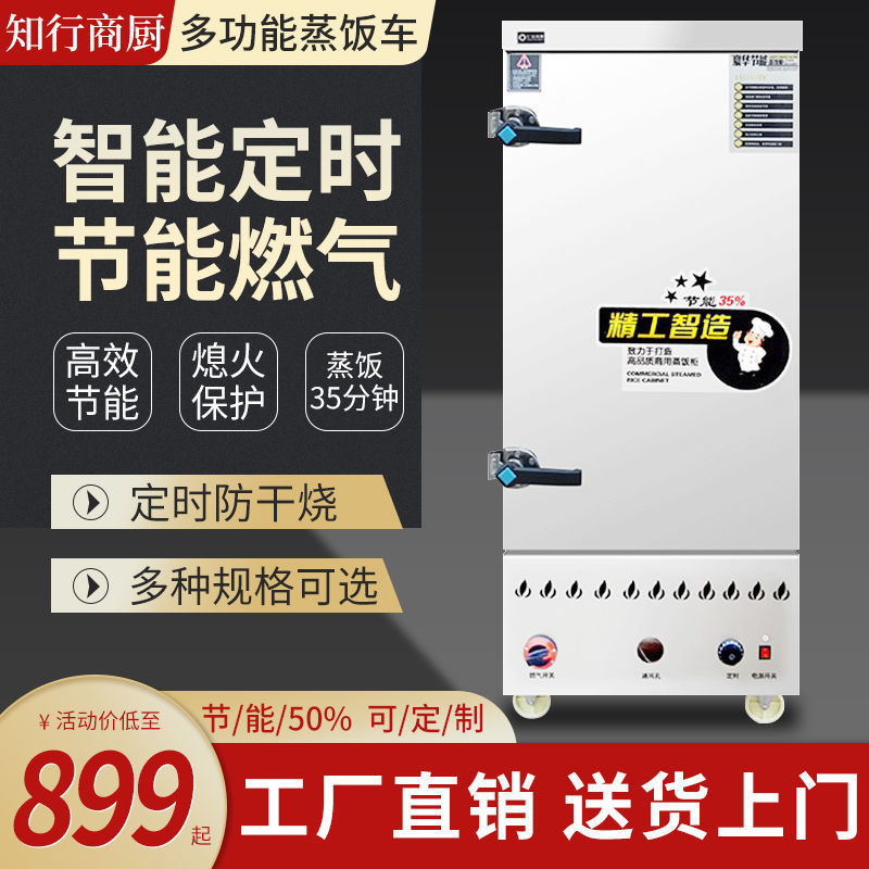 Ahorro de energía arroz al vapor de gas vapor de gas vapor de gas natural vapor de arroz comercial máquina de pan al vapor de arroz vapor eléctrico de doble propósito vapor de arroz