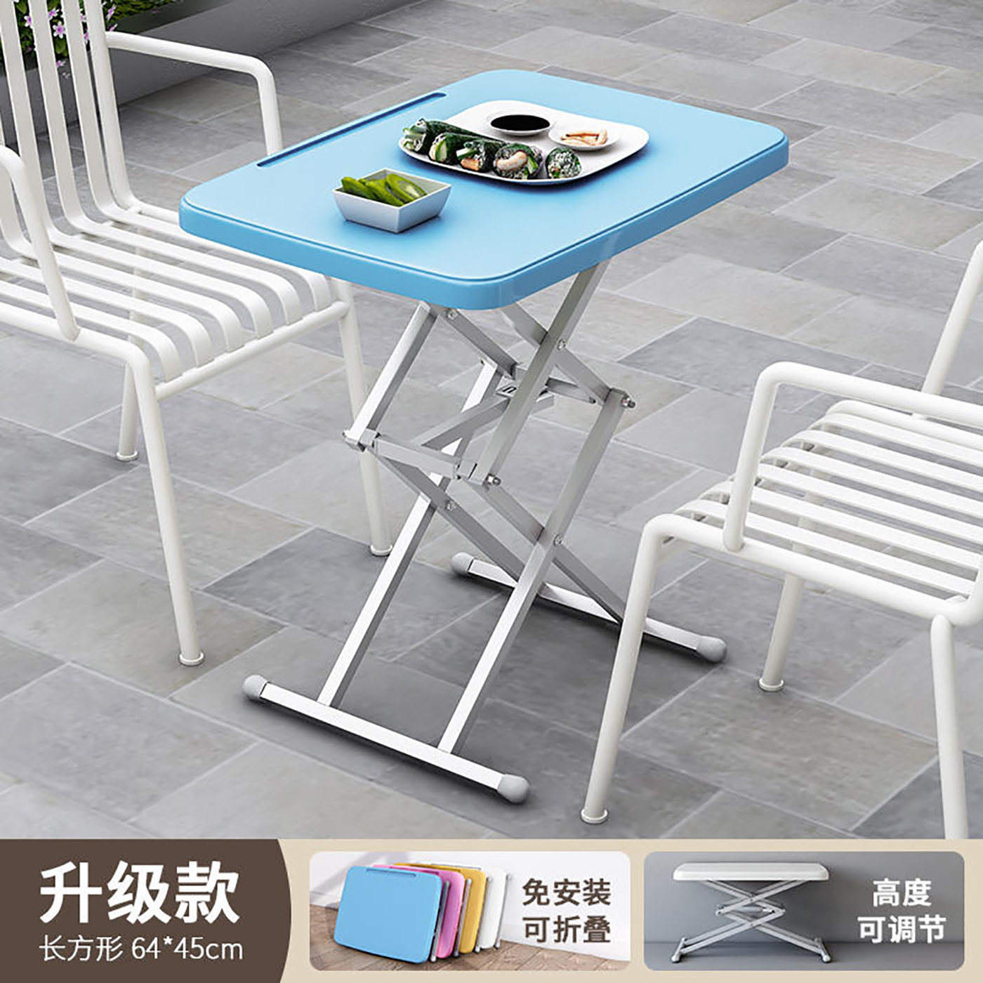 Mesa plegable mesa de comedor al aire libre mesa de comedor doméstica mesa de escritorio de computadora portátil dormitorio simple mesa de aprendizaje elevadora para niños