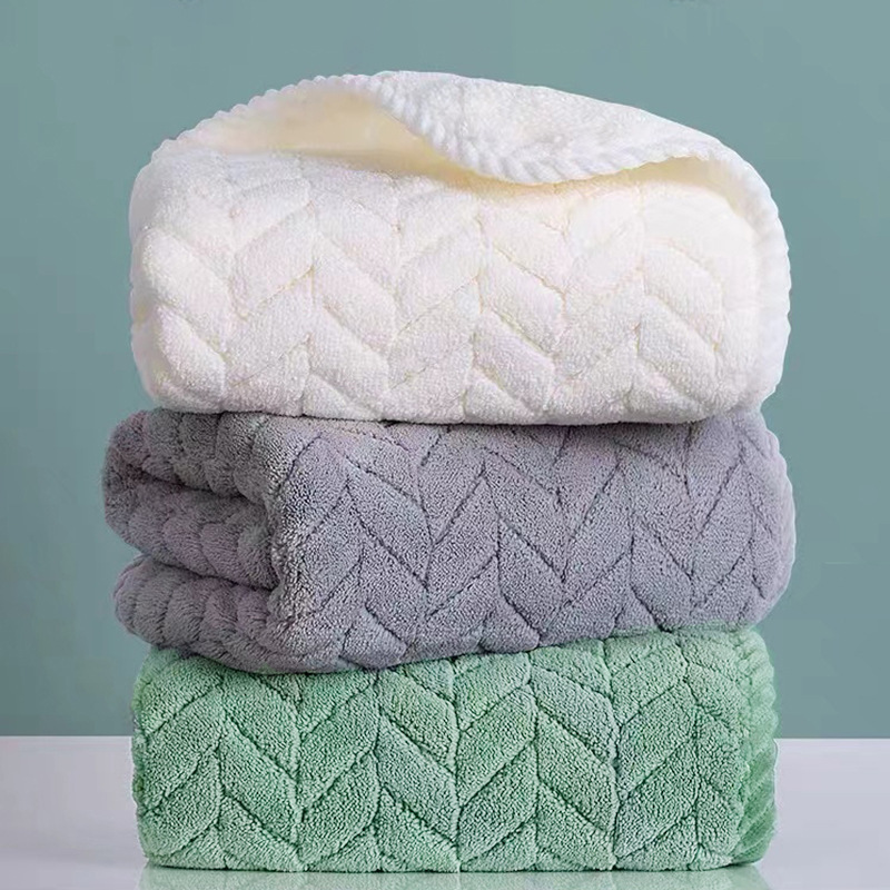 Wheat ear towel children's men's and women's Bath Soft super absorbent lint-free hand towel coral velvet towel for adults