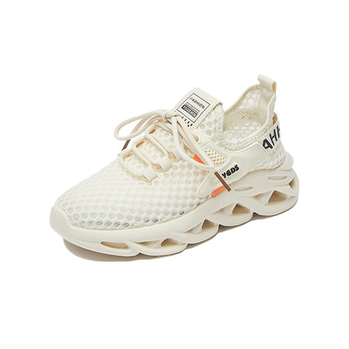 2024 Summer New Knit Shoes Korean Style Women's Sport Net Face Breathable Student Casual Flat Running Shoes H8082