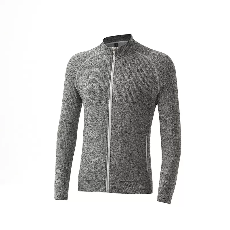 羊毛运动外套男秋冬新款加绒保暖立领夹克跑步训练服健身衣服速干