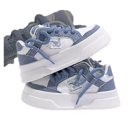 Thick-soled Breathable Sneakers for Women 2024 Summer New Student ins Trendy Casual Shoes Popular Versatile Sports White Shoes