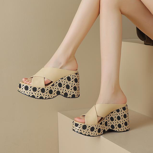 Sandal cao gót nữ quai chéo 9cm đế xuồng hở mũi — Màu đen, Màu mơ