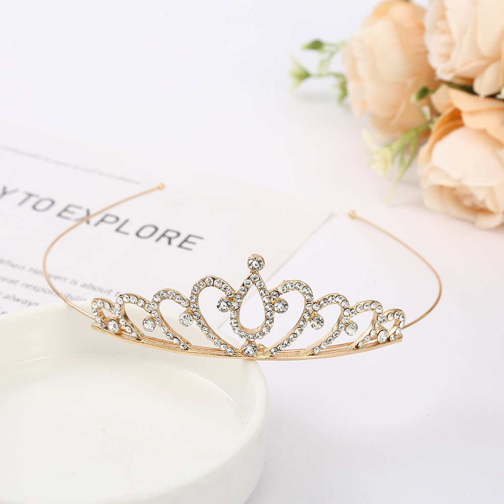 Fashion Crown Alloy Plating Inlay Rhinestones Crown 1 Piece display picture 5