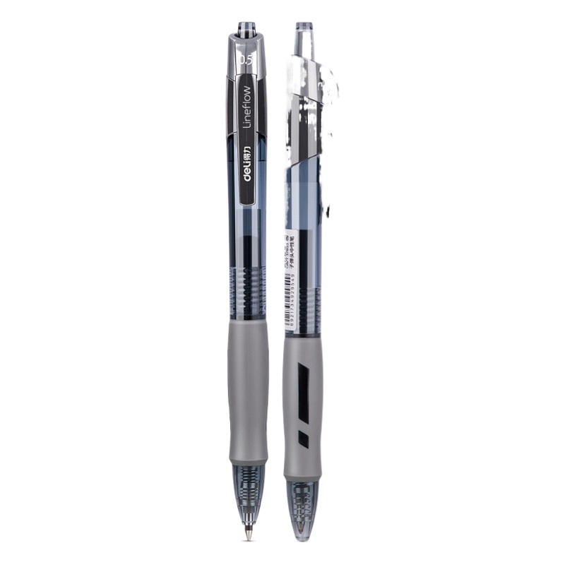 Deli S08 Press Gel Pen 0.5 Bulb Head Pen Gel Pen Office Stationery Press Signature Press Pen Pen