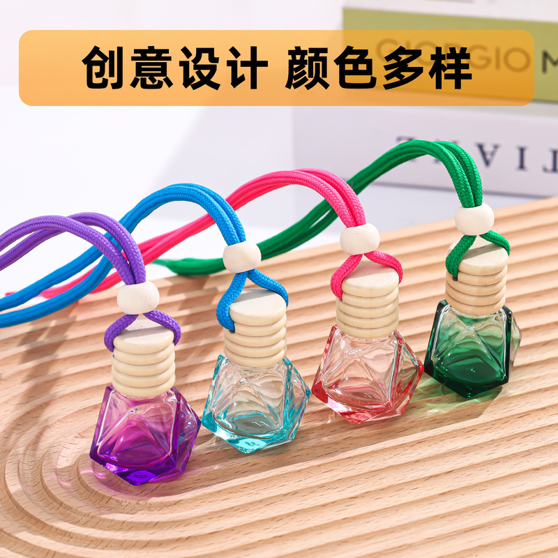 卸売りスポット車載香水瓶ストラップ8ml 10ml 15ml空香水アロマボトル自動車空気清浄剤|undefined