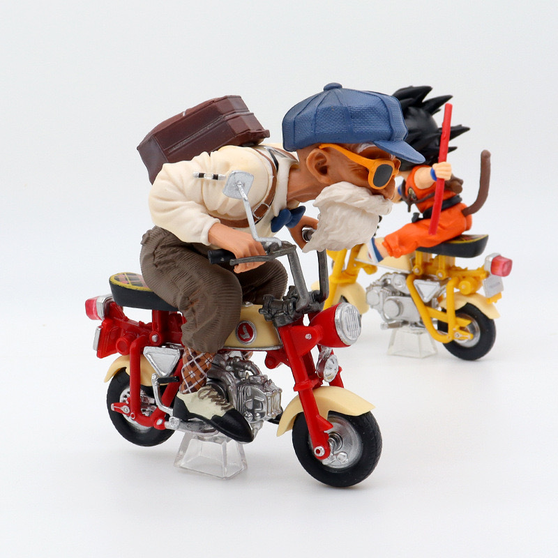 面白いバイク悟空亀仙人フィギュアトレンディなおもちゃ人形ブラインドボックス人形デスクトップ車の装飾品卸売|undefined