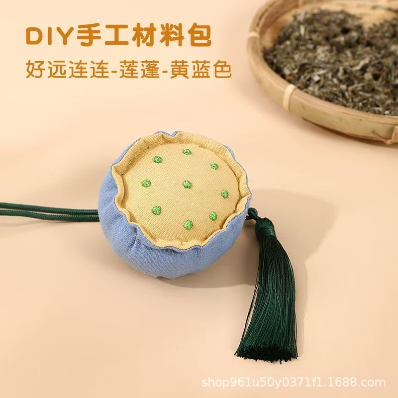 端午の節句の香包香嚢幸運蓮刺繍完成品ストラップ|undefined