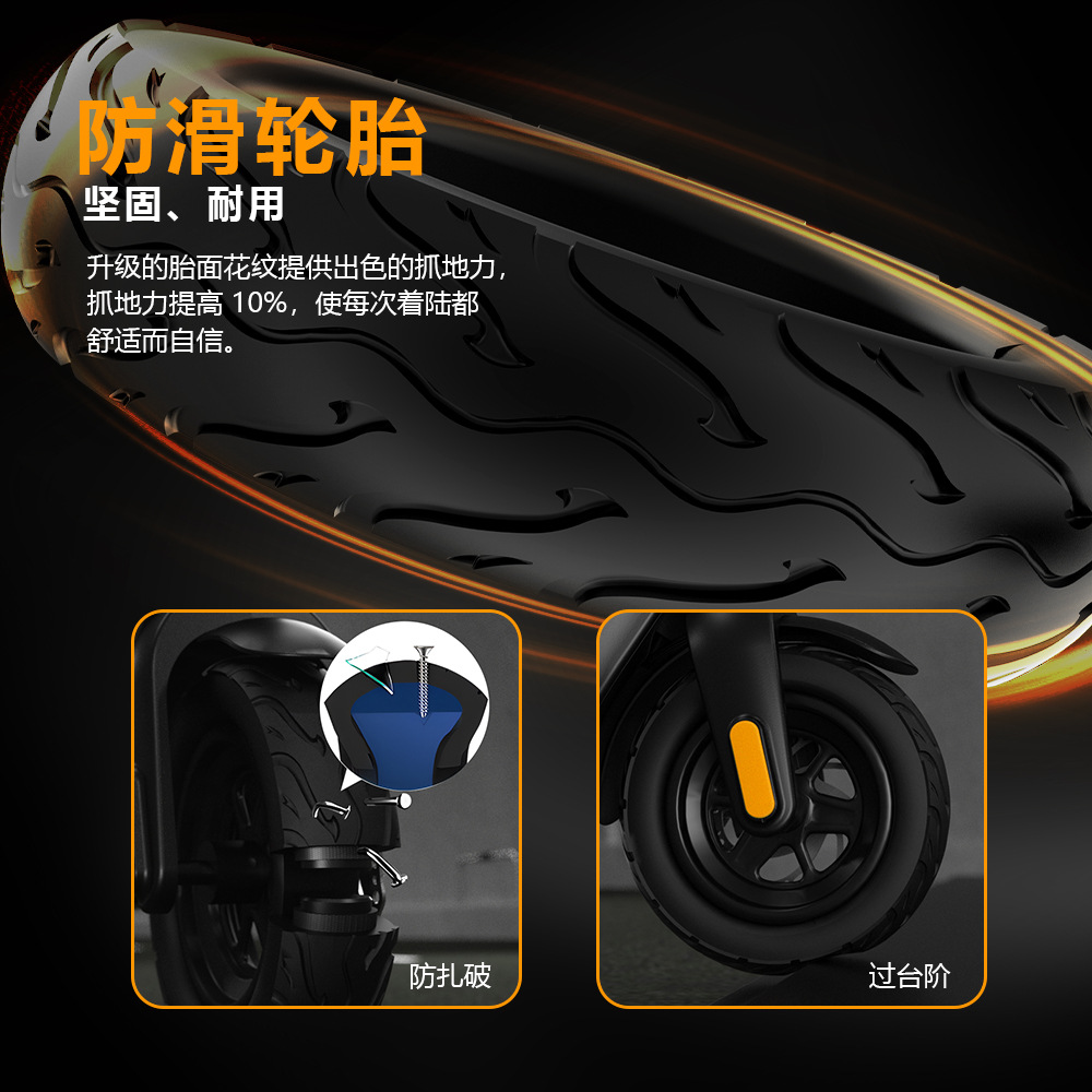 Scooter eléctrico nuevo transfronterizo X9 con una autonomía de 100KM, scooter de movilidad plegable para adultos de alta potencia, 2 ruedas de 10 pulgadas.