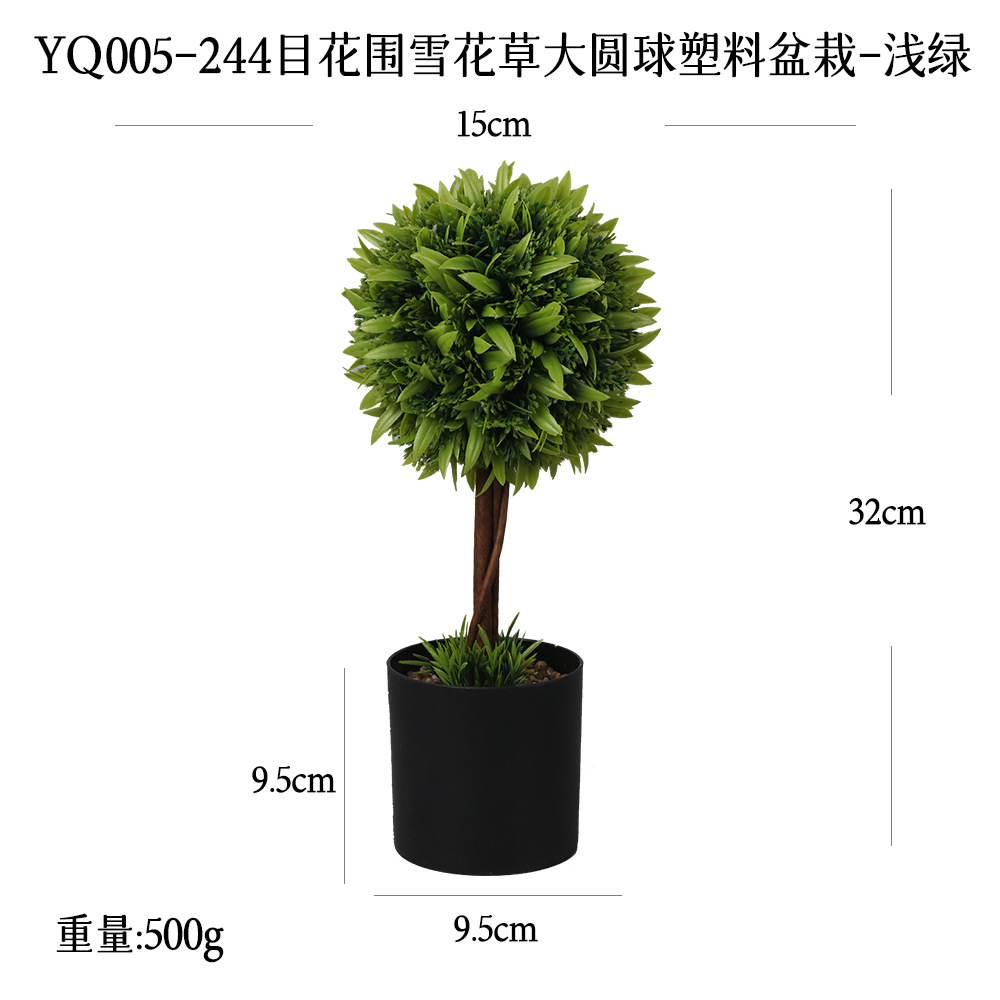 Más de 100 tipos de adornos de plantas con forma de bola redonda grande y combinaciones de plantas en maceta, populares en el comercio electrónico transfronterizo, adornos de plantas verdes para decoración del hogar, bonsáis artificiales.