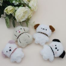 新款毛绒可爱小狗玩偶挂件卡通项圈小奶狗公仔学生背包装挂坠批发