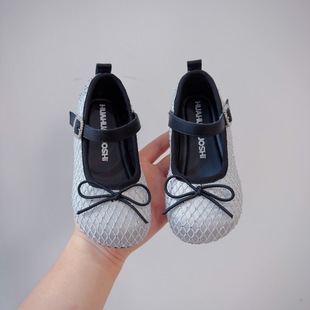 2025 New Autum Children's Shoes Little Girls Sweet Bow Princess Shoes Korean Style Trendy Girls' Shoes