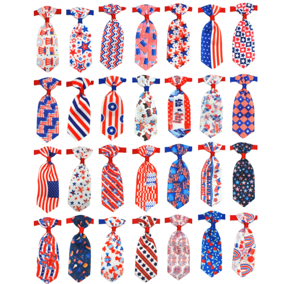 Галстук-бабочка для домашних животных на День независимости, галстук-бабочка для собаки и кошки, галстук-бабочка, головной убор, галстук-бабочка, красный, синий, белый, галстук-бабочка для домашних животных