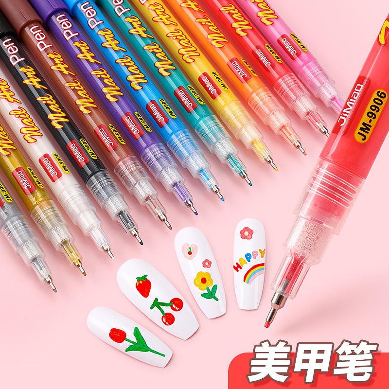 Nail Art Straight Liquid Needle Tube Acrylic Marker Pen Graffiti Nail Painting Colorful Line Pen Waterproof and Long-Lasting Nail Art Straight Liquid Needle Tube Acrylic Marker Pen Graffiti Nail Painting Colorful Line Pen Waterproof and Long-Lasting