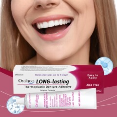 ORALHOE 入れ歯固定接着剤 着用感を向上させる入れ歯固定 美しい歯の入れ歯固定接着剤